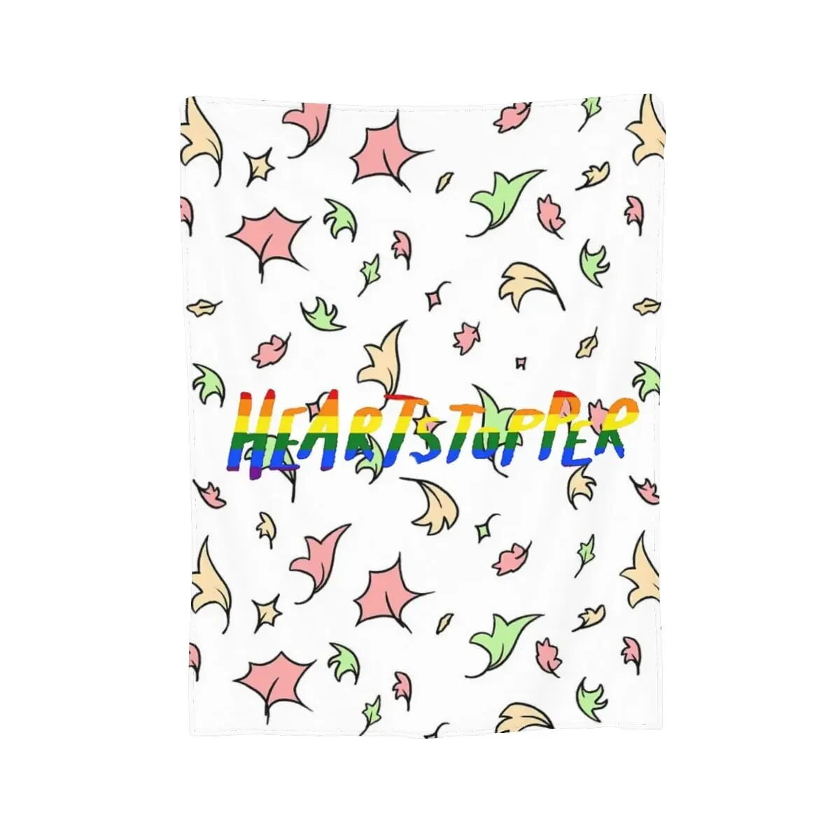 Heartstopper leaves repeating Blankets Soft Warm Flannel Throw