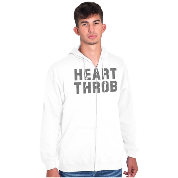 Heartthrob Funny Handsome Single Love Zip Hoodie Sweatshirt Men Brisco Brands M