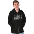 thumbnail image 1 of Heartthrob Funny Valentines Joke Men's Big & Tall Graphic Zip Up Hoodie Brisco Brands 4X, 1 of 4