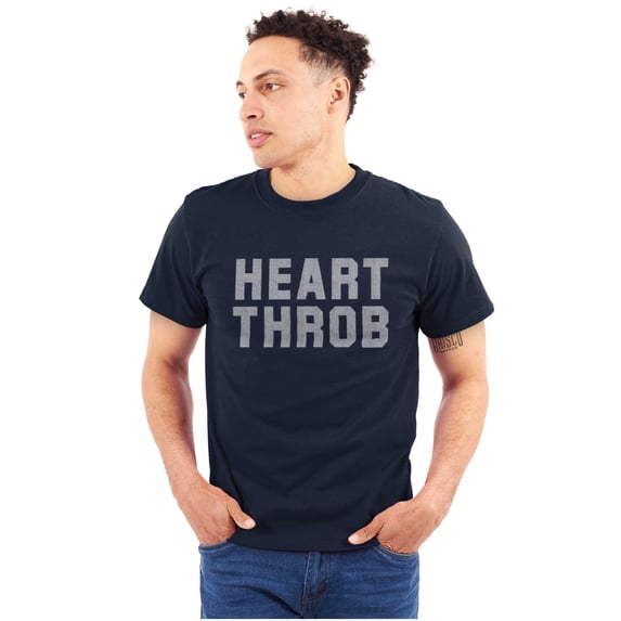 Heartthrob Funny Valentines Joke Men's Big & Tall Crewneck Graphic Tee Brisco Brands 5X