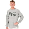 thumbnail image 1 of Heartthrob Funny Valentines Joke Men's Big & Tall Long Sleeve Graphic Tee Brisco Brands 3X, 1 of 2