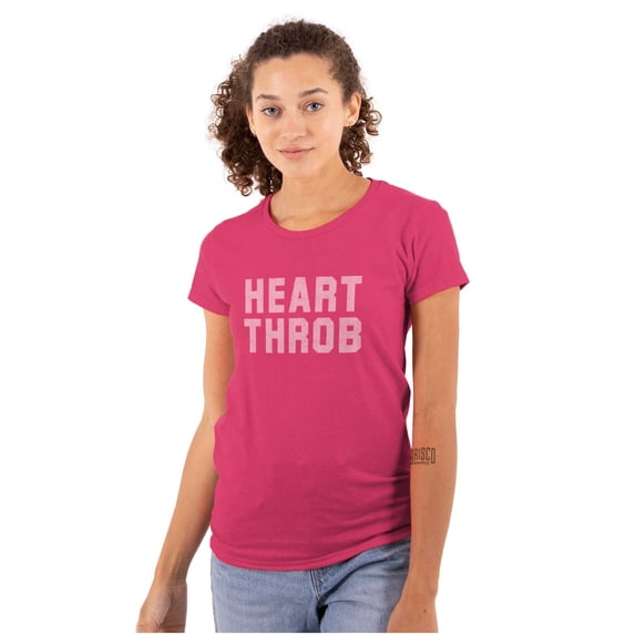 Heartthrob Funny Valentines Joke Womens Slim Fit Graphic Tee Brisco Brands M