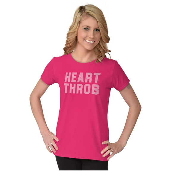 Heartthrob Funny Valentines Joke Womens Slim Fit Graphic Tee Brisco Brands X