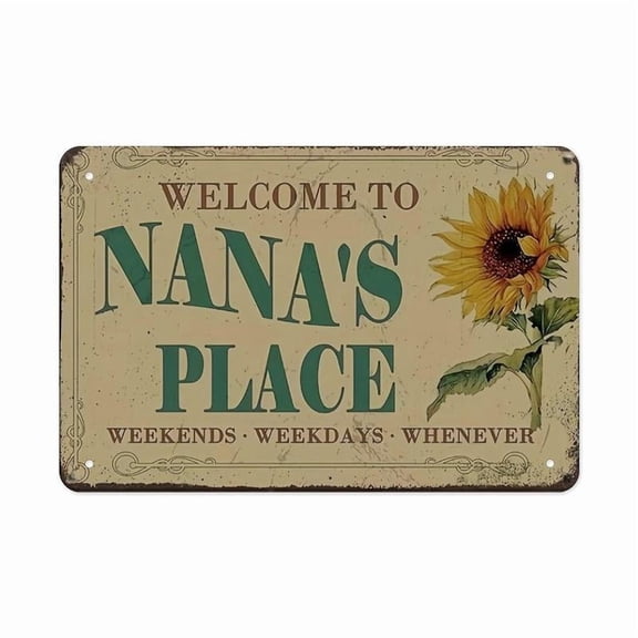 Heartwarming "Nana's Place" Metal Sign - 8"x12" Sunflower Home Decor