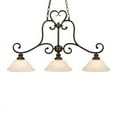 thumbnail image 1 of Golden Lighting 8063-10 Heartwood 3 Light Linear Chandelier - Burnt Sienna, 1 of 3