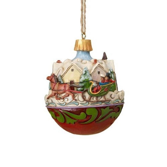 Heartwood Creek 4024795 Christmas Scene Revolving Ornament