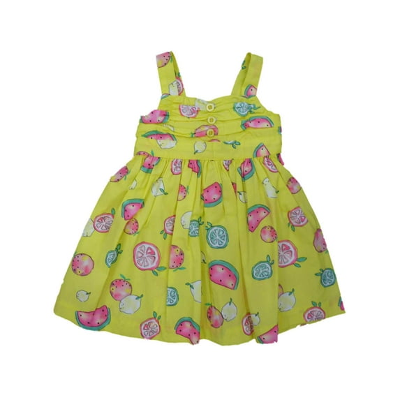 Heartworks Infant & Toddler Girls Yellow Fruit Print Dress Sun Dress 24m