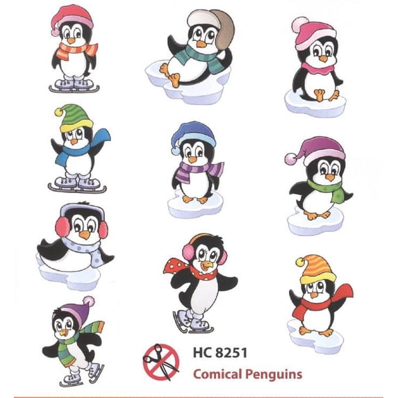 Hearty Crafts Easy 3-D Topper - Cute Penguins (10)