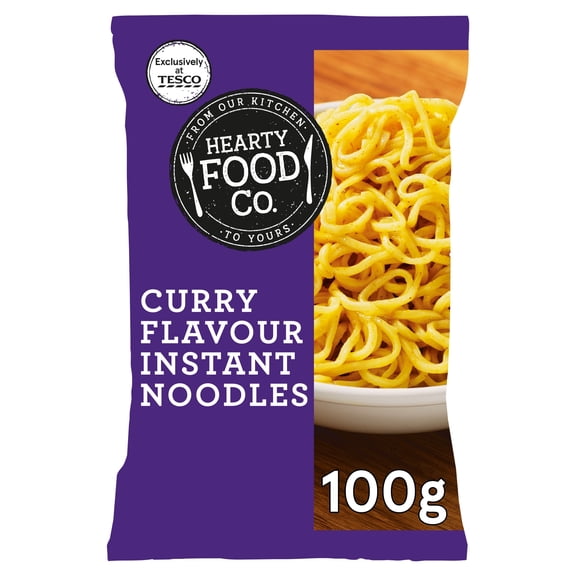 Hearty Food Co. Curry Flavour Instant Noodles 100G, Imported from Britain
