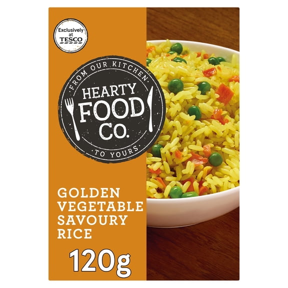 Hearty Food Co Golden Savoury Rice 120G, Imported from Britain