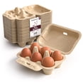 thumbnail image 1 of Hearty Produce Half Dozen Egg Cartons Brown (30-Pack) | 2x3 Style | Biodegradable & Recycled Pulp | Perfect for Small Family-owned Farm, 1 of 7