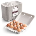 thumbnail image 1 of Hearty Produce Paper Egg Cartons Natural White (48-Pack) | 3x4 Style | Biodegradable & Recycled Pulp | Perfect for Family-owned Farm, 1 of 5