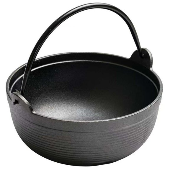 Hearty Stews Cast Iron Stew Pot Easy Clean Uncoated Stew Pot Pig Iron Pot Heat Retention Slow-cooking Suitability