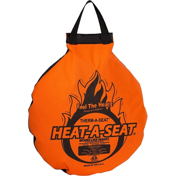 Heat-A-Seat by ThermaSeat- Insulated Hunting Seat Cushion, Blaze/Black