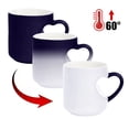 thumbnail image 1 of Heat Activated Color Changing Mug, Coffee Cup With Hidden Heart Design, Reveals Message When Hot, Gift for Valentine's, Anniversary, 11oz, Ceramic Cup Blue, 1 of 8