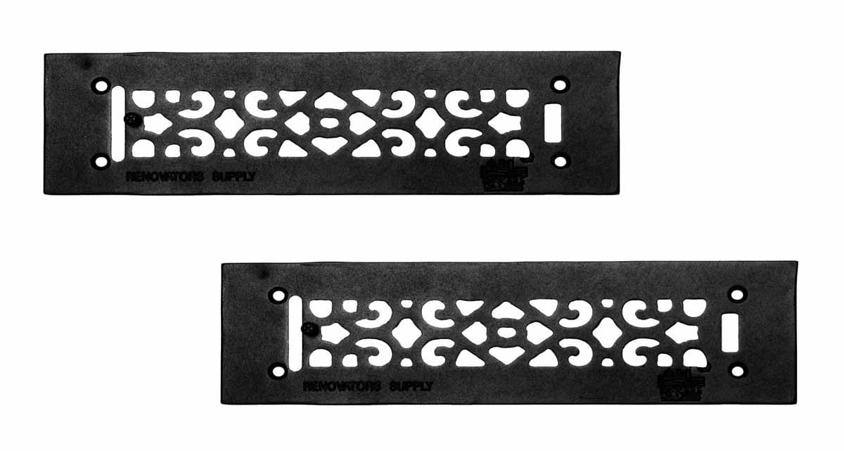 Heat Air Grille Cast Victorian Overall 3 1/2 x 12 Pack of 2 Renovators Supply