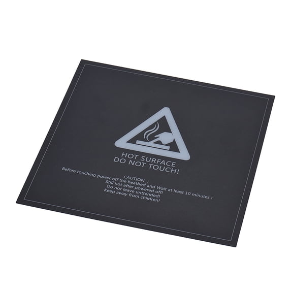 Heat Bed Tape Sticker, Adhesive Build Surface Cover, Black 3D Printer Parts Quick and Easy Stick On, Tear Resistant Material