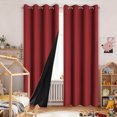 thumbnail image 1 of Heat Blocking Blackout Thermal Insulated Door Curtain, Privacy Room Separators Divider Wall, 60-70% Soundproof Noise Reducing Doorway Curtains, 52.0x94.9", 1 Panel, Dry Rose, 1 of 5