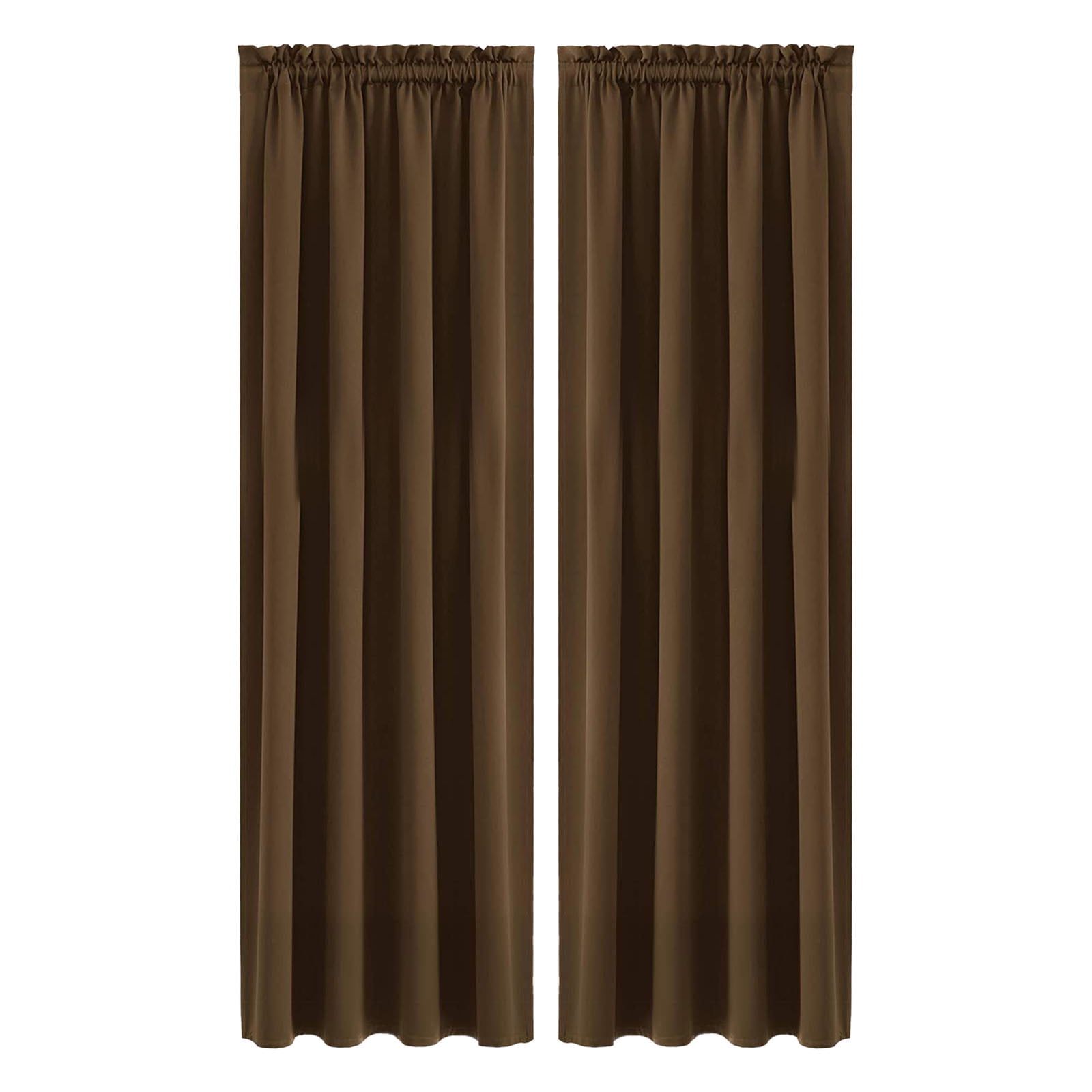 Heat Blocking Thermal Curtains,Blackout Curtains for Bedroom,Thermal Insulated,Energy Saving & Noise Reducing Curtains for Living Room/Kitchen(Brown 84*38in/Side)from ANMUYUM