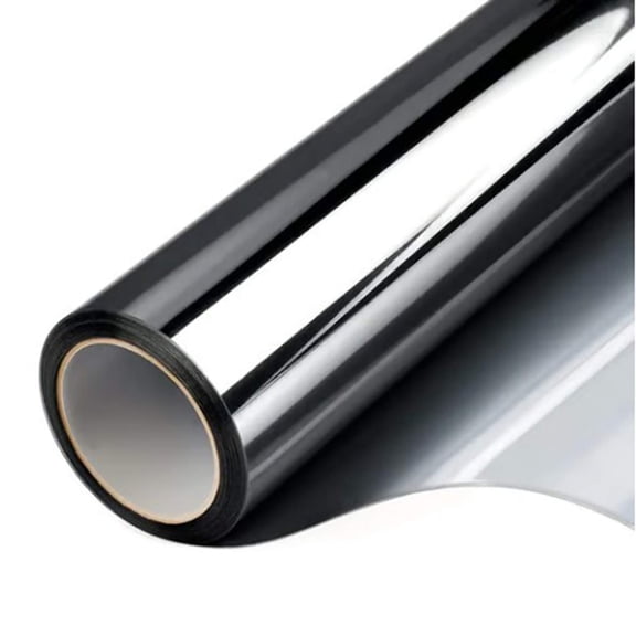 Heat Blocking Window Film Home Window Tint One-Way Mirror Privacy Window Film Static Cling Uv Blocking Sun Blocking Heat Black 20 Inch by 79 Inch 1 Roll