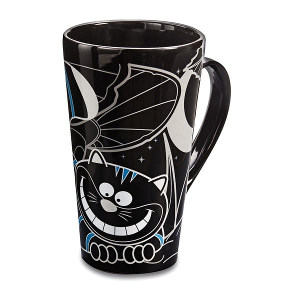 Gift Republic Colour-Changing Cheshire Cat Mug  16.9 fl oz Heat Reveal Ceramic Coffee Mug Inspired by Alice in Wonderland, Novelty Gift for Cat & Fantasy Lovers