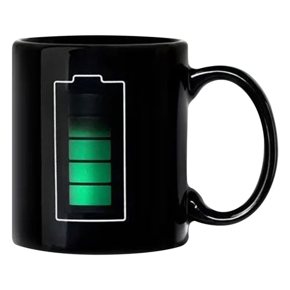 Heat Changing Coffee Mug – Magic Color Changing Mug, Thermal Heat Activated, Battery, That Reveals Hidden Message with Hot Coffee – Gift for Father’s Day, Birthday, Christmas