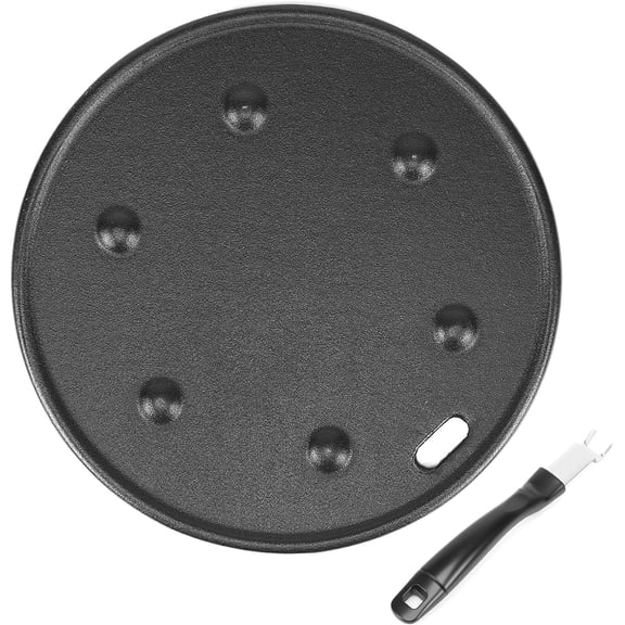 Heat Diffuser-Duty Cast Iron Heat Diffuser for Gas Stove, Matt Enamel, Flame Tamer Simmer Plate With Removable Handle for Kitchen Even Heat & Temperature Control