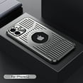 thumbnail image 1 of Heat Dissipation Metal Case for iPhone 12, Magnetic Slim Case Compatible with MagSafe Shockproof Protective Aluminum Back Cover with Metal Camera Frame for iPhone 12, Silver, 1 of 11