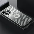 thumbnail image 1 of Heat Dissipation Metal Case for iPhone 15 Pro Max, Magnetic Slim Case Compatible with MagSafe Shockproof Protective Aluminum Back Cover with Metal Camera Frame for iPhone 15 Pro Max, Silver, 1 of 11