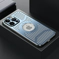 thumbnail image 1 of Heat Dissipation Metal Case for iPhone 16, Magnetic Slim Case Compatible with MagSafe Shockproof Protective Aluminum Back Cover with Metal Camera Frame for iPhone 16, Blue, 1 of 11