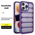 thumbnail image 1 of Heat Dissipation Phone Case, New Breathable Hollow Cellular Hole Heat Dissipation Case Full Back Camera Lens Protection Ultra Slim TPU iPhone 15 Pro Case Cover,Purple, 1 of 10