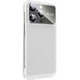 thumbnail image 1 of Heat Dissipation Phone Case for iPhone 15 Pro with Window Glass Camera Lens Protection Frameless Breathable Cooling Hollow Design Slim Borderless Shockproof Cover for Women and Men, White, 1 of 9