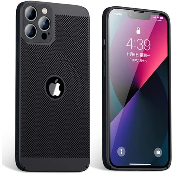 Heat Dissipation iPhone 11 Case (Black) Breathable Cooling Hollow Cellular Hole Full Camera Lens Protection Ultra Slim Cover