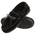thumbnail image 1 of Heat Edge Mens Suede Moccasin Memory Foam Moccasin Slipper Shoe, 1 of 5