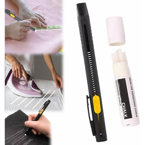 Heat Erasable Fabric Marker for Sewing, Embroidery, Quilting, Retractable Invisible Fabric Markers for Sewing with Replaceable Refills, for Cotton, Knitted Fabrics, Diy Sewing Tools