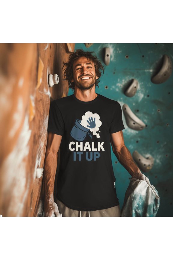 Climber Chalk Bag Graphic T-Shirt Funny Rock Climbing Gym Tee Bouldering Lover Shirt