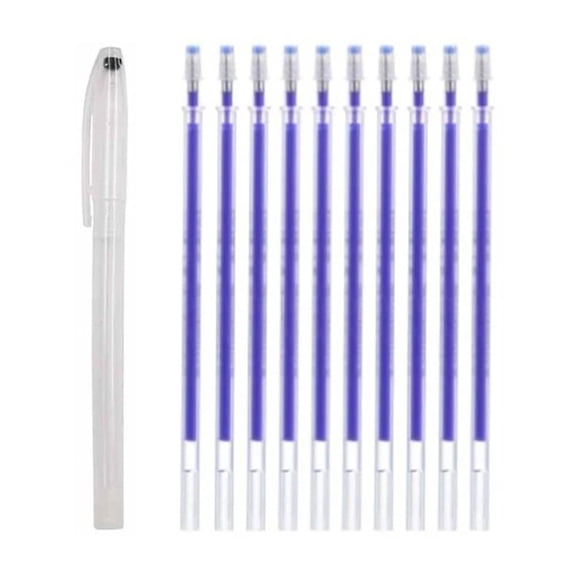 Heat Erasable Fabric Pens – 1ml Sewing, Quilting, Embroidery & Dressmaking Marking Pens, Fabric Drawing Tools, Disappears with Heat, Blue