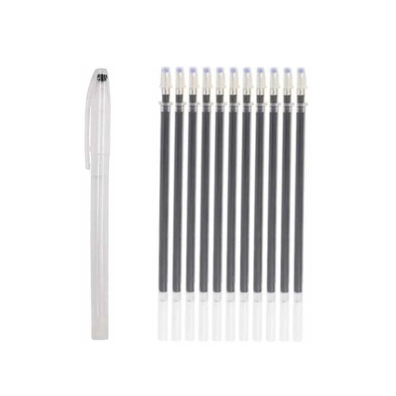 Heat Erasable Pen Ecohintz Heat Erasable Fabric Marking Pens (1Ml) - Disappearing Ink Pens for Sewing, Quilting, Embroidery & Dressmaking - Removes with Iron, Disappearing Ink Marker, Black