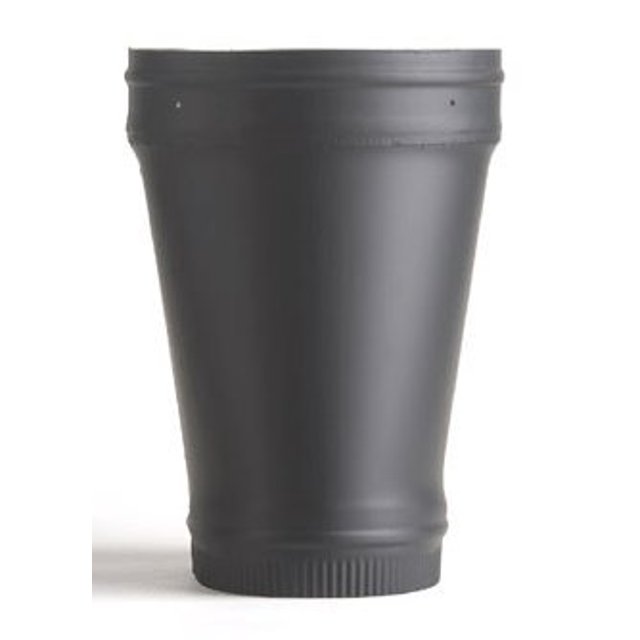 HeatFab 2858OVS 8" Stove Pipe Oval to Round Adapter, Black