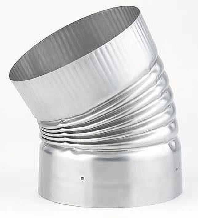Heat-Fab 4610SS 6" 30 Degree Crimped Elbow - Stainless Steel