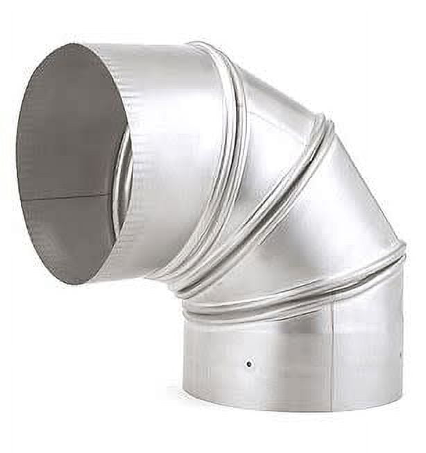 Heat-Fab 4615SS 6" 90 Degree Non-Crimped Elbow - Stainless Steel