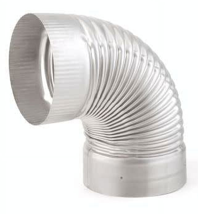Heat-Fab 4814SS 8" 90 Degree Crimped Elbow - Stainless Steel