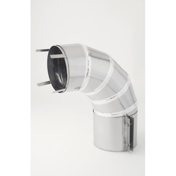 Heat-Fab CCA06E90 6" Saf-T Vent Ci+ 90° Elbow - Stainless Steel