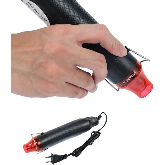 Heat Gun, 110V 300W Handed Hot Air Gun for Crafting, 3.28FT Ultra-Long Cable Portable with Stand and Power Cord Shrinking Wrapping PVC, DIY Embossing Drying Paint ()