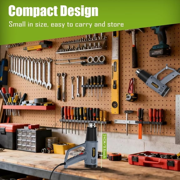 Heat Gun 122℉~1202℉ Dual Temperature Control Pistola De Calor with 4 Nozzles & Paint Scraper Overload Protection Hot Air Gun For Crafting,Shrink Wrapping, Stripping Paint