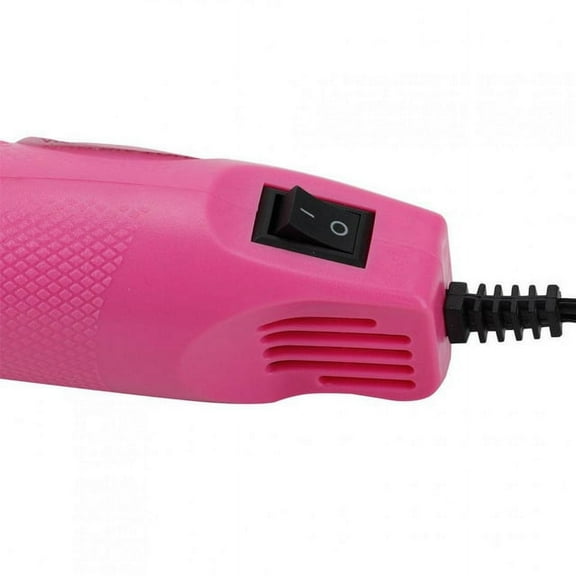 Heat Gun for Crafts, Electric Embossing Shrink Tubing Drying Heat Shrink Gun, Perfect for heat shrink tube, embossing, shrink wrap, drying paint, glue, Pink