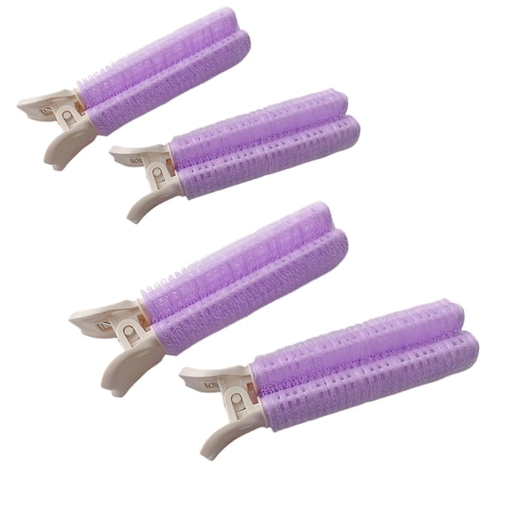 No Heat Hair Rollers for Bangs, 4Pcs Soft Foam Hair Curler Set, Heatless Curling Rods for Women, Sleep-in Overnight Curlers, Gentle on Hair, Create Natural Fluffy Bangs & Waves at Home