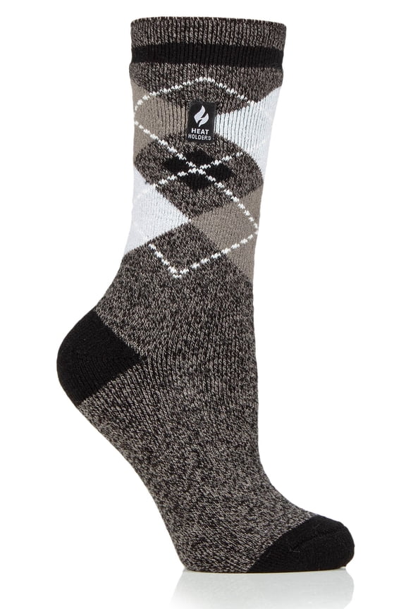 Heat Holder Women's Argyle LITE Socks Success| Warm + Soft, Hiking, Cabin, Cozy at Home Socks | 5X Warmer Than Cotton Socks