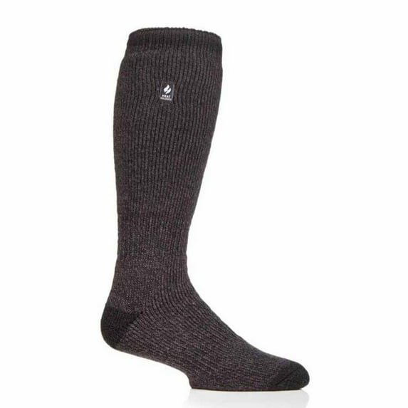 Heat Holders Men's Gabriel Original Twist Long Socks - Black/Grey US 7-12
