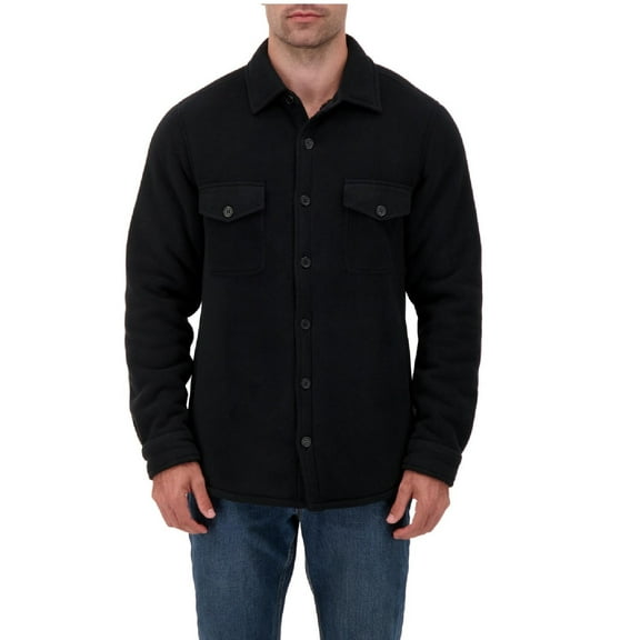 Heat Holders Men's Jax Long Sleeve Solid Shirt Jacket Black Size XX-Large